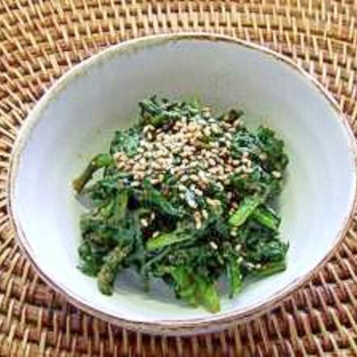 ごまセサミンたっぷり♪ 春菊のごま味噌和え
